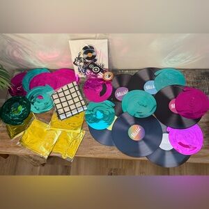 Disco party 1970s decorations. Over 32 pieces. New in packaging.